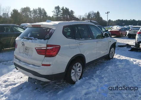 2016 BMW X3 xDrive28I z USA, uszkodzony, nr VIN 5UXWX9C56G0D88848